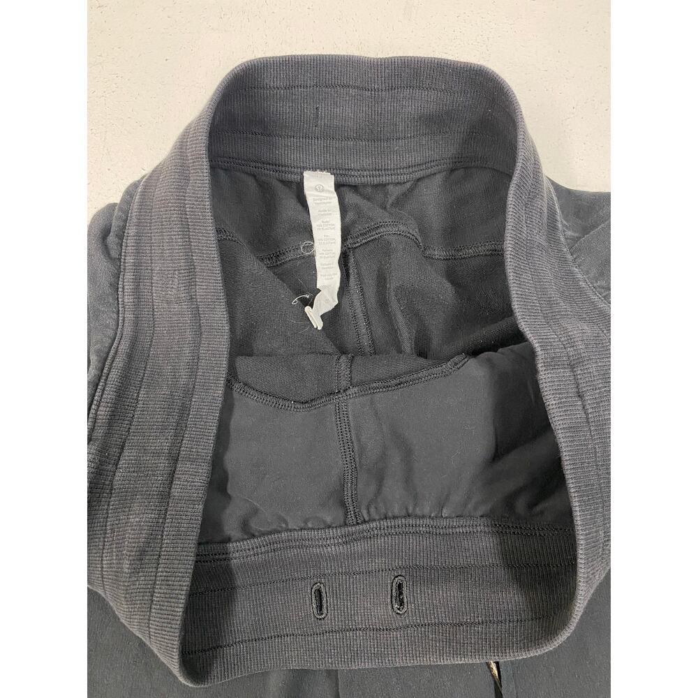 Women Lululemon Scuba High-Rise French Terry black joggers fleece sweatpants, 12 - Picture 6 of 7